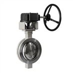 Drievoudig gecompenseerde vlinderklep